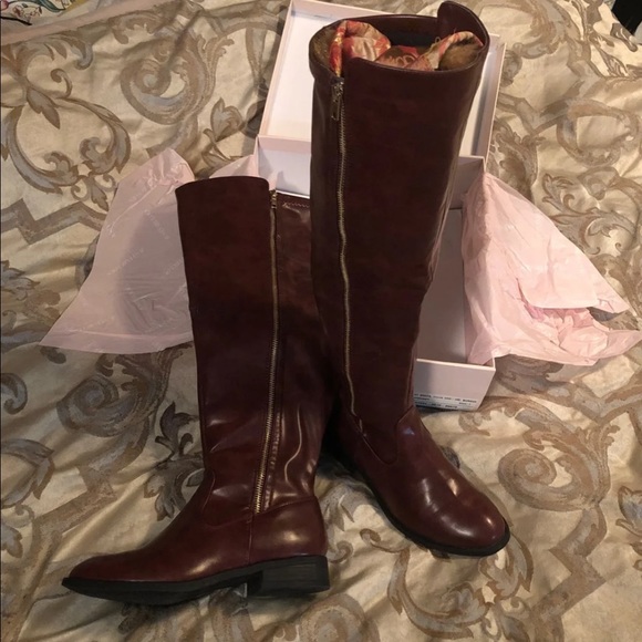 JustFab Shoes - ✔️SOLD✔️Over the knee burgundy boots